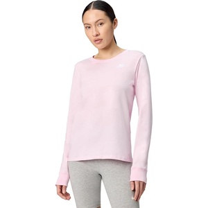 Nike Women’s Sportswear Club Long-Sleeve T-Shirt(Pink Foam)