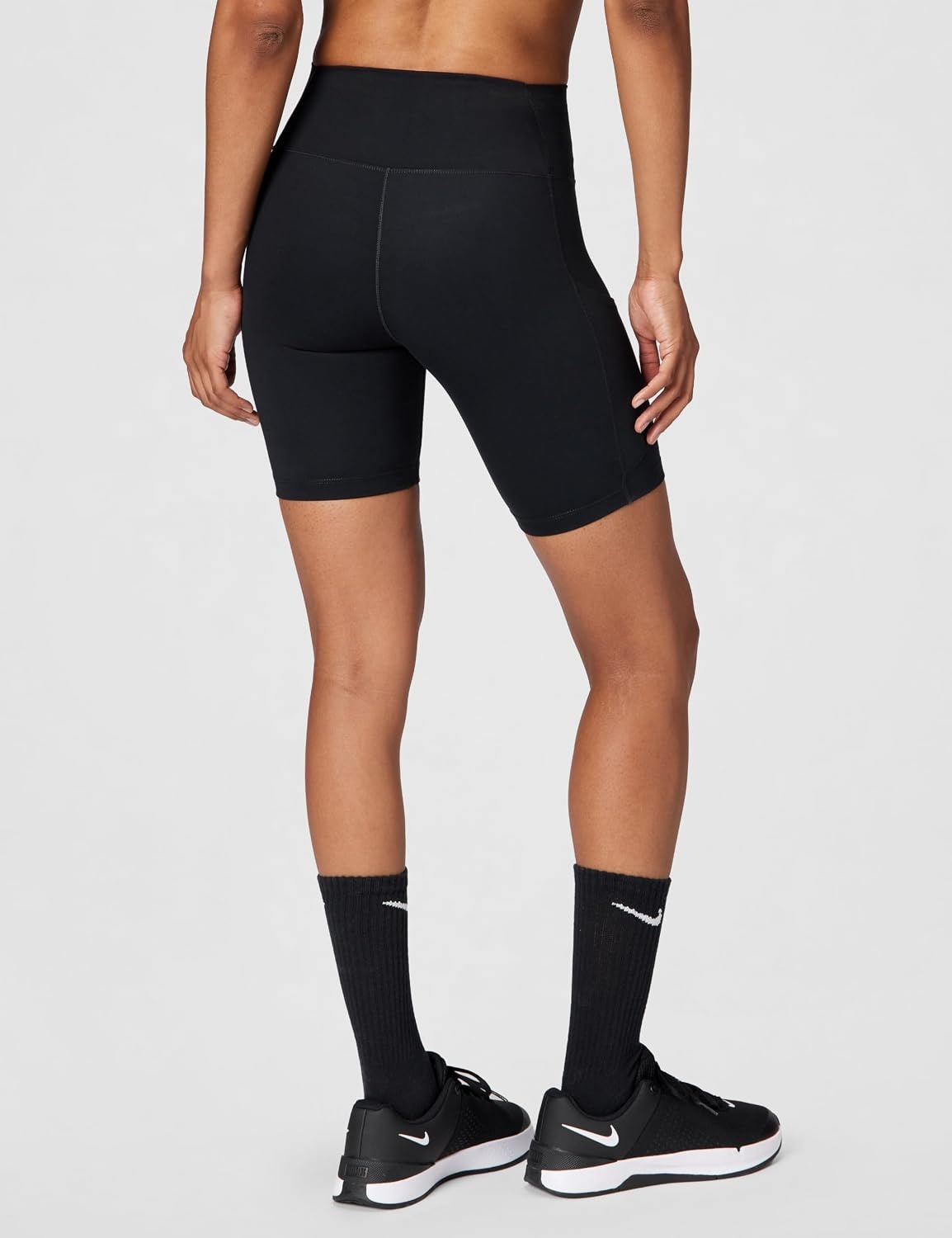 image:imageNike Womens One HighWaisted 8 Bike Shorts Running and Workout ShortsBlackWhite