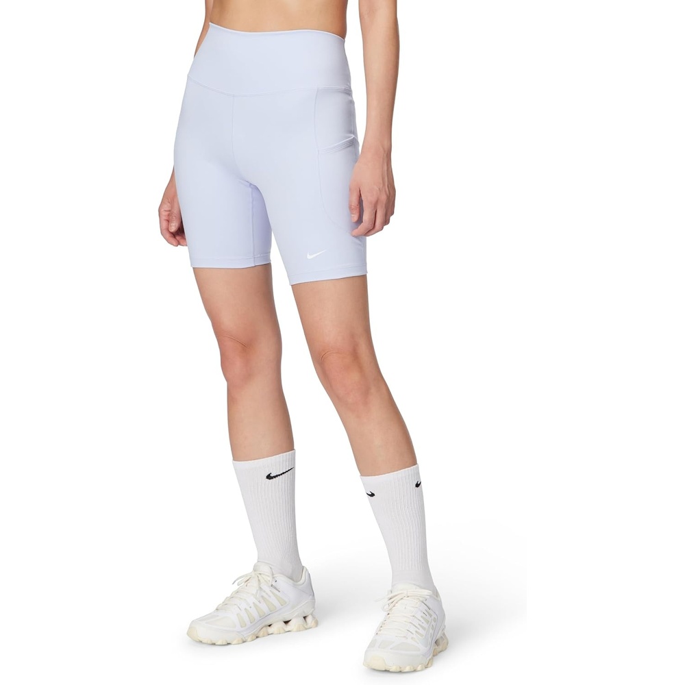 image:imageNike Womens One HighWaisted 8 Bike Shorts Running and Workout ShortsHydrogen BlueWhite