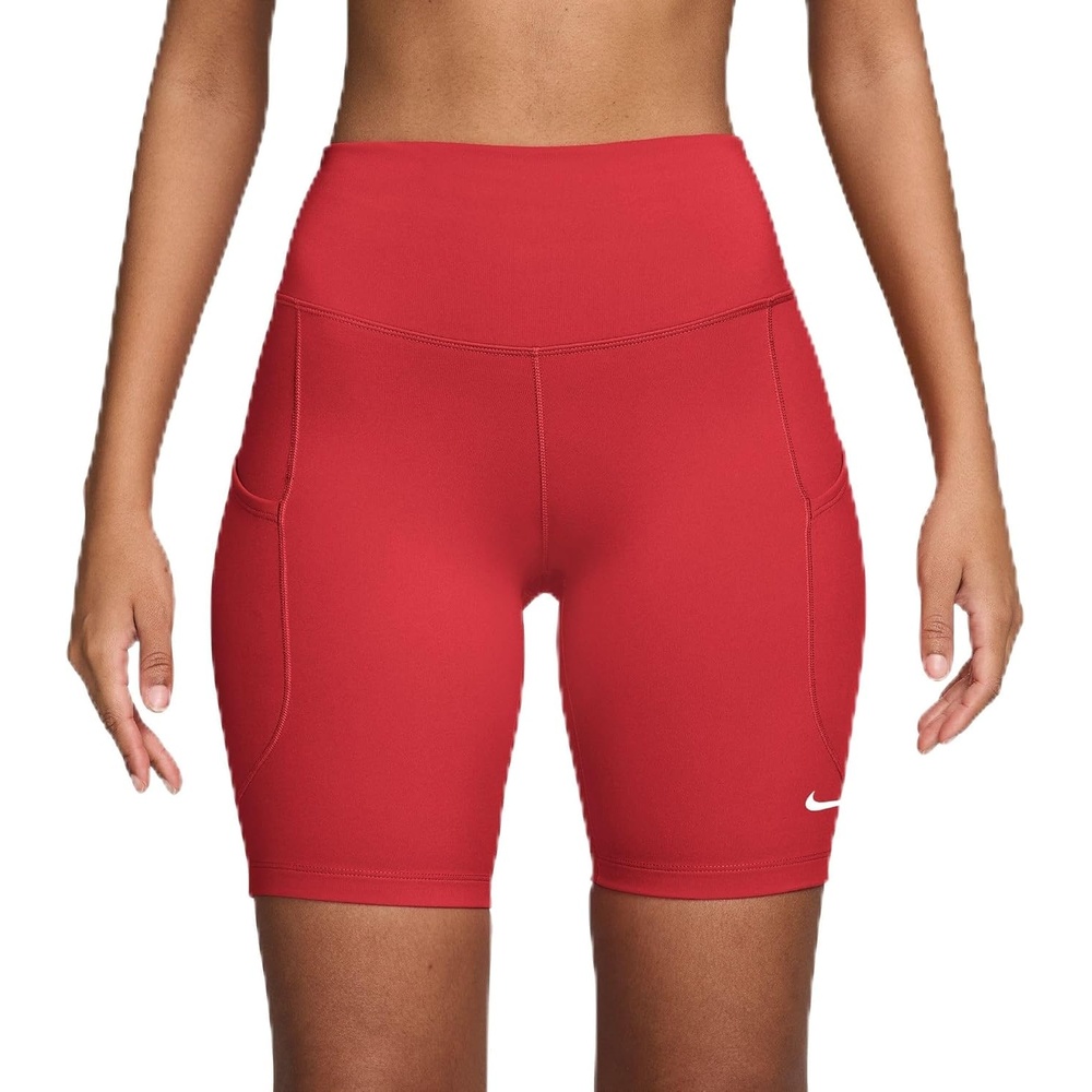 image:imageNike Womens One HighWaisted 8 Bike Shorts Running and Workout ShortsLight CrimsonWhite