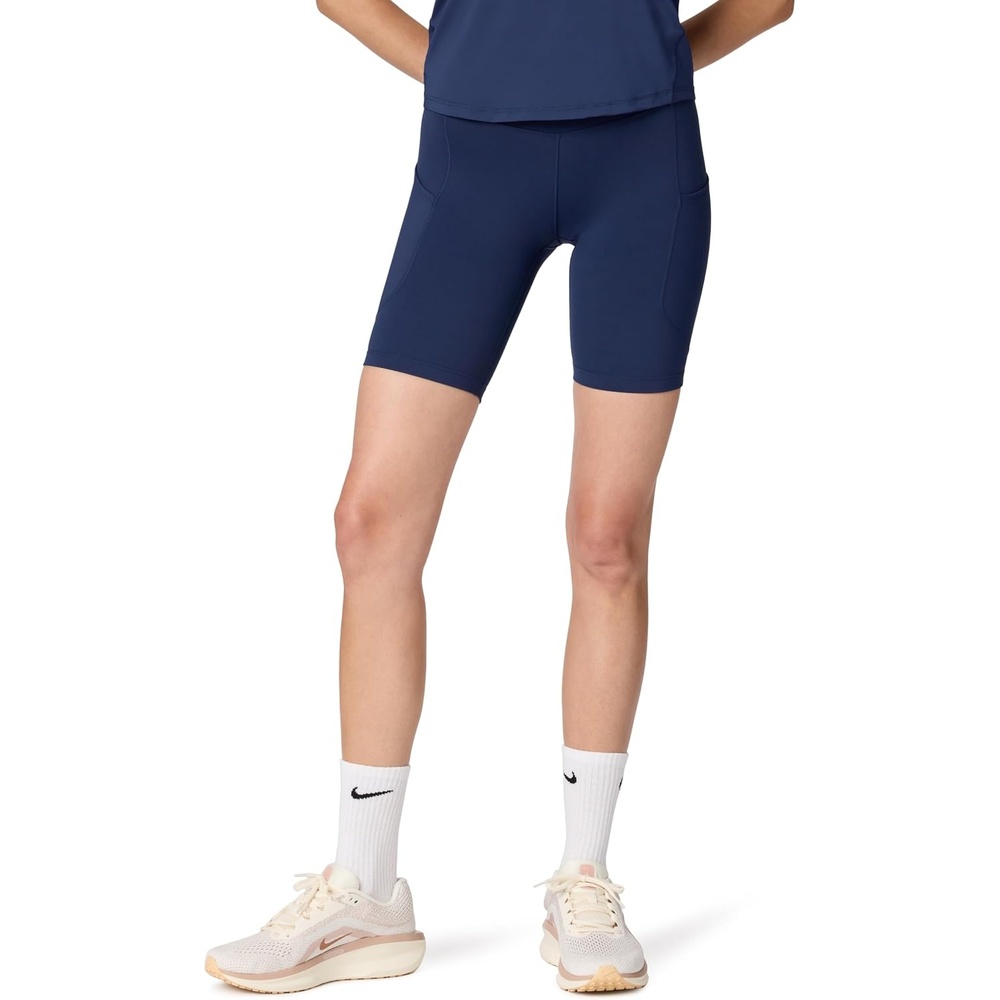 image:imageNike Womens One HighWaisted 8 Bike Shorts Running and Workout ShortsMidnight Navy