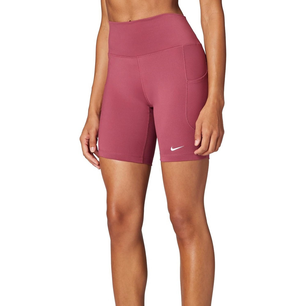 image:imageNike Womens One HighWaisted 8 Bike Shorts Running and Workout ShortsPink SmokeWhite