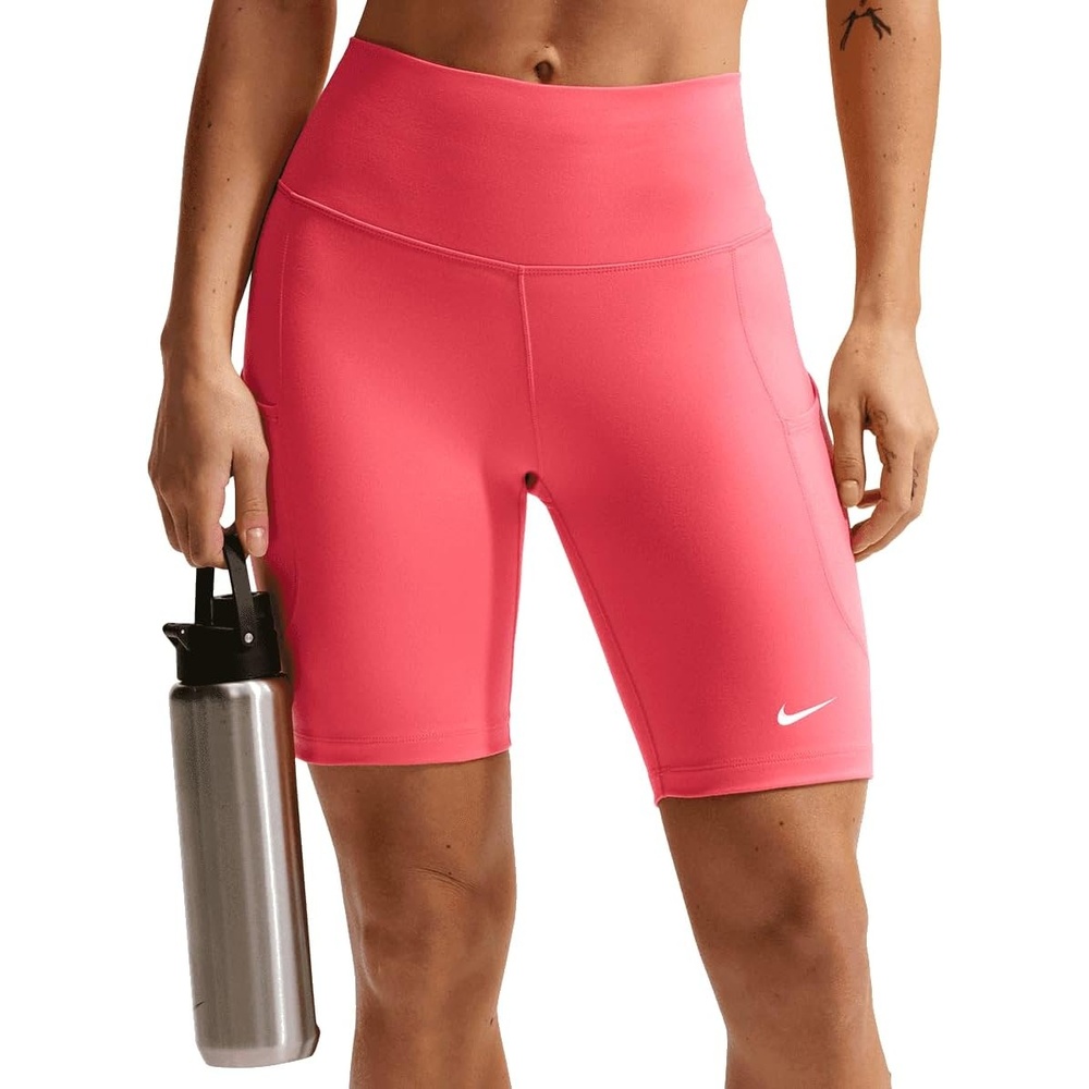 image:imageNike Womens One HighWaisted 8 Bike Shorts Running and Workout ShortsSea CoralWhite