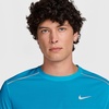 Nike Men’s Miler Dri-Fit Long-Sleeve Running Top(Light Current Blue/Reflective Silver)