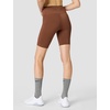 Nike Women’s One High-Waisted 8″ Bike Shorts; Running and Workout Shorts(Fauna Brown)