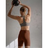 Nike Women’s One High-Waisted 8″ Bike Shorts; Running and Workout Shorts(Fauna Brown)