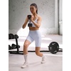 Nike Women’s One High-Waisted 8″ Bike Shorts; Running and Workout Shorts(Hydrogen Blue/White)