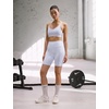 Nike Women’s One High-Waisted 8″ Bike Shorts; Running and Workout Shorts(Hydrogen Blue/White)