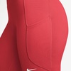 Nike Women’s One High-Waisted 8″ Bike Shorts; Running and Workout Shorts(Light Crimson/White)