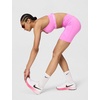 Nike Women’s One High-Waisted 8″ Bike Shorts; Running and Workout Shorts(Light Magenta/White)