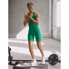 Nike Women’s One High-Waisted 8″ Bike Shorts; Running and Workout Shorts(Malachite/White)