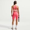 Nike Women’s One High-Waisted 8″ Bike Shorts; Running and Workout Shorts(Sea Coral/White)