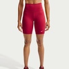 Nike Women’s One High-Waisted 8″ Bike Shorts; Running and Workout Shorts(Tough Red/White)