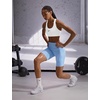 Nike Women’s One High-Waisted 8″ Bike Shorts; Running and Workout Shorts(Work Blue/White)