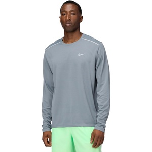 Nike Men’s Miler Dri-Fit Long-Sleeve Running Top(Smoke Grey/Reflective Silver)