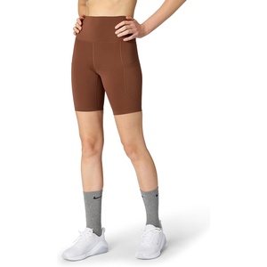 Nike Women’s One High-Waisted 8″ Bike Shorts; Running and Workout Shorts(Fauna Brown)