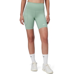 Nike Women’s One High-Waisted 8″ Bike Shorts; Running and Workout Shorts(Steam/White)