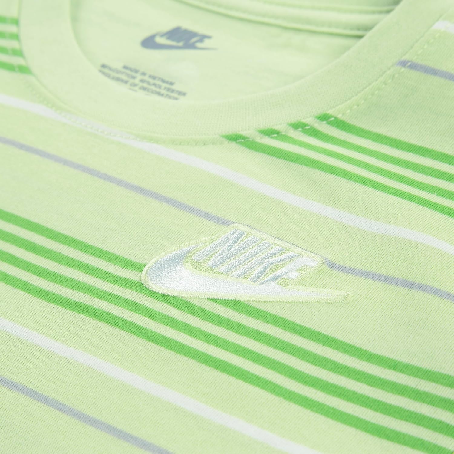 image:imageNike Boys Striped Sportswear Club TShirt and Shorts 2Piece Outfit SetLight Liquid Lime