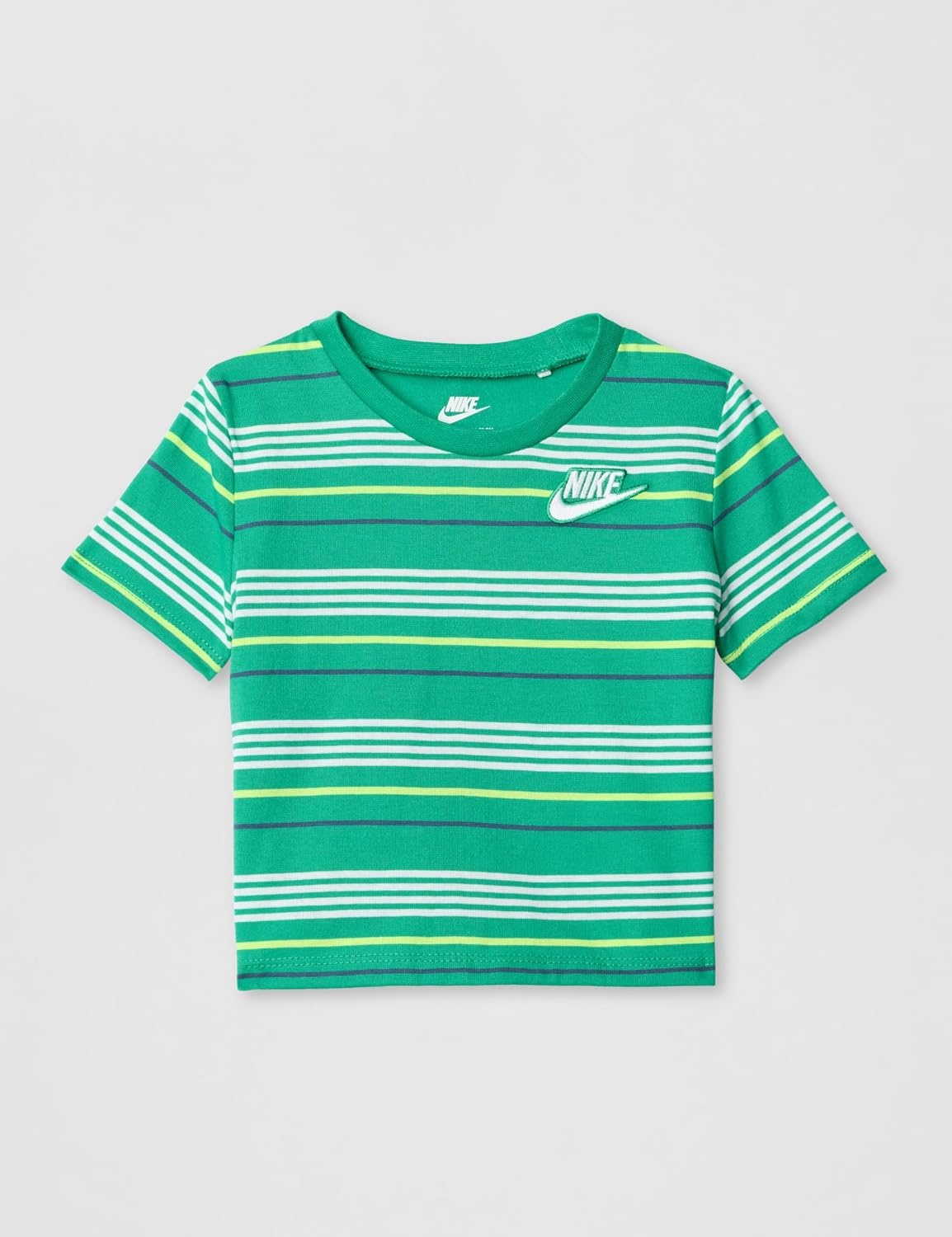 image:imageNike Boys Striped Sportswear Club TShirt and Shorts 2Piece Outfit SetStadium Green
