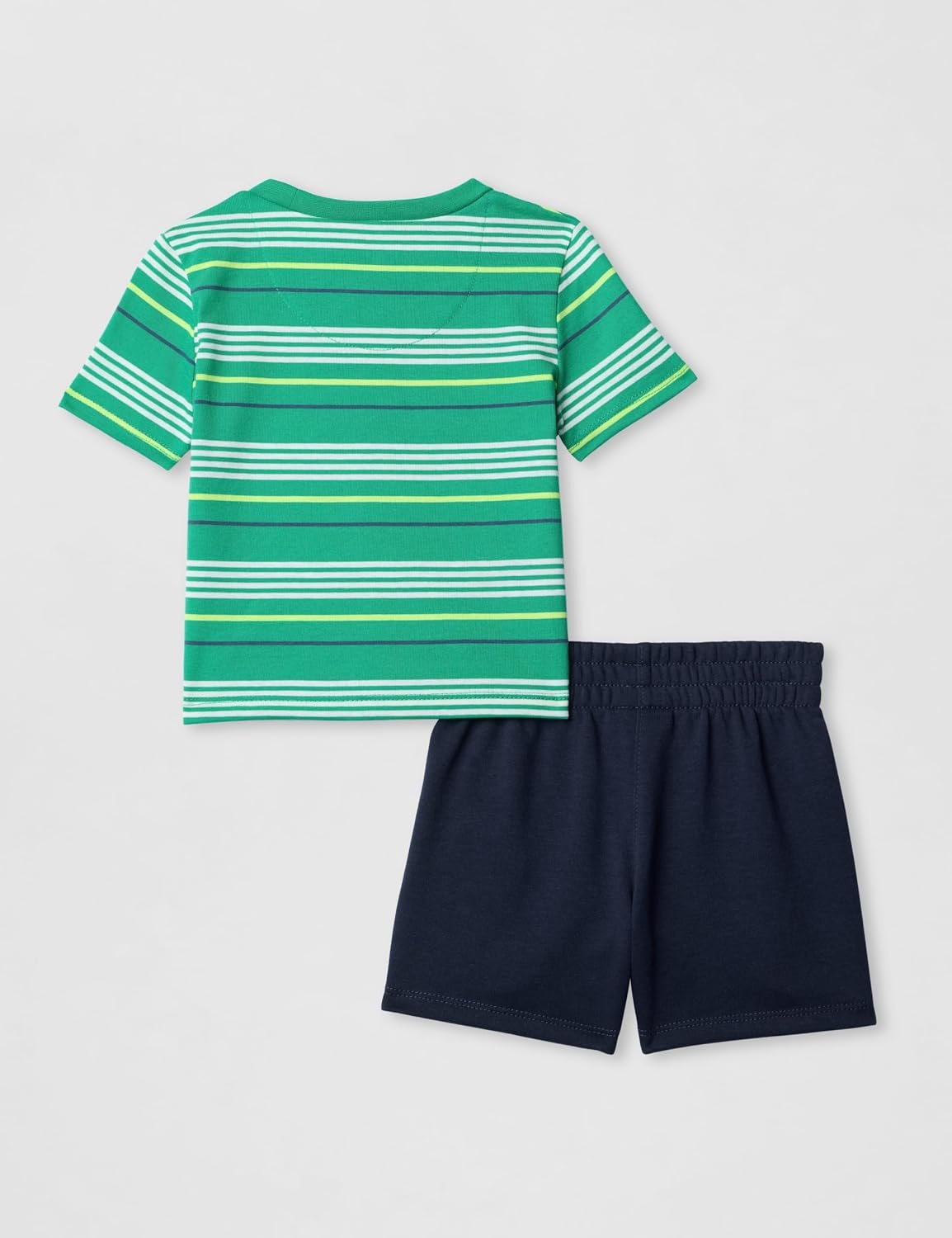 image:imageNike Boys Striped Sportswear Club TShirt and Shorts 2Piece Outfit SetStadium Green