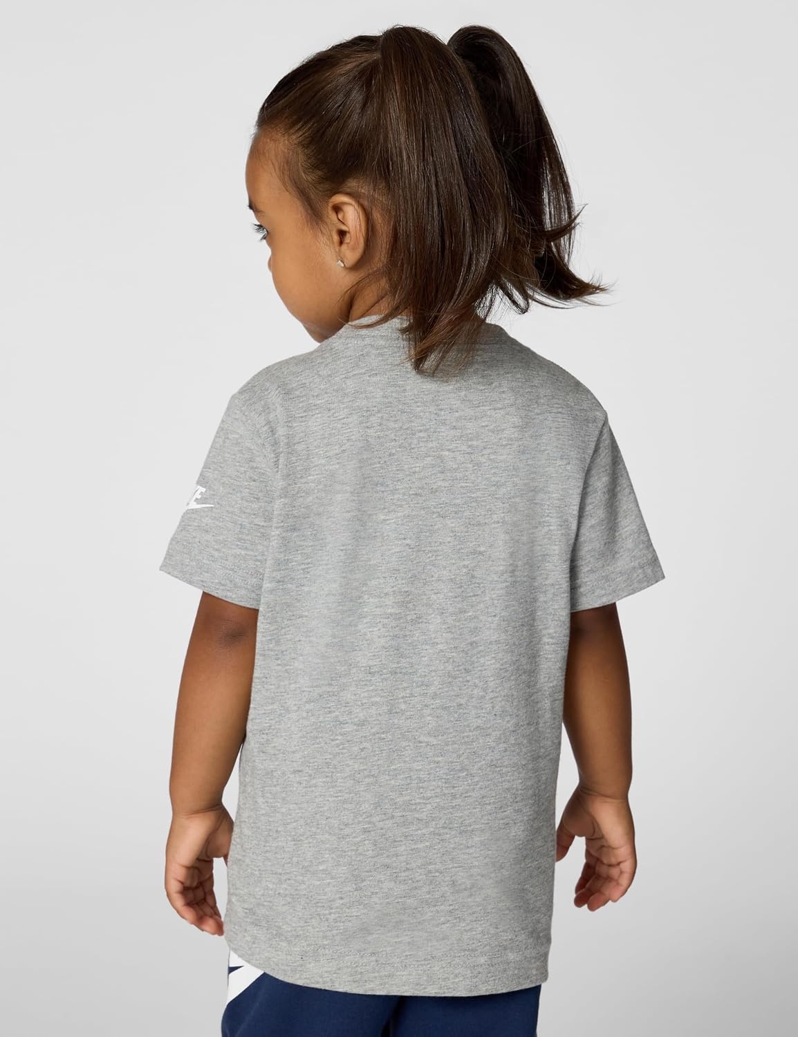 image:imageNike Kids Sportswear Club TShirt Large Swoosh LogoDark Grey Heather