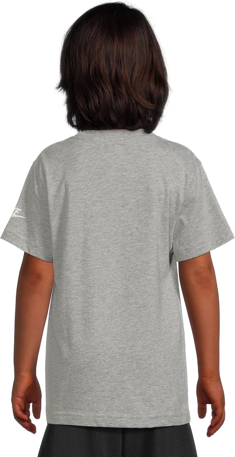 image:imageNike Kids Sportswear Club TShirt Large Swoosh LogoDark Grey Heather