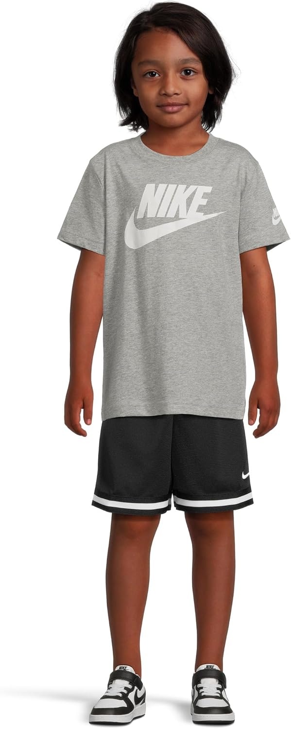 image:imageNike Kids Sportswear Club TShirt Large Swoosh LogoDark Grey Heather