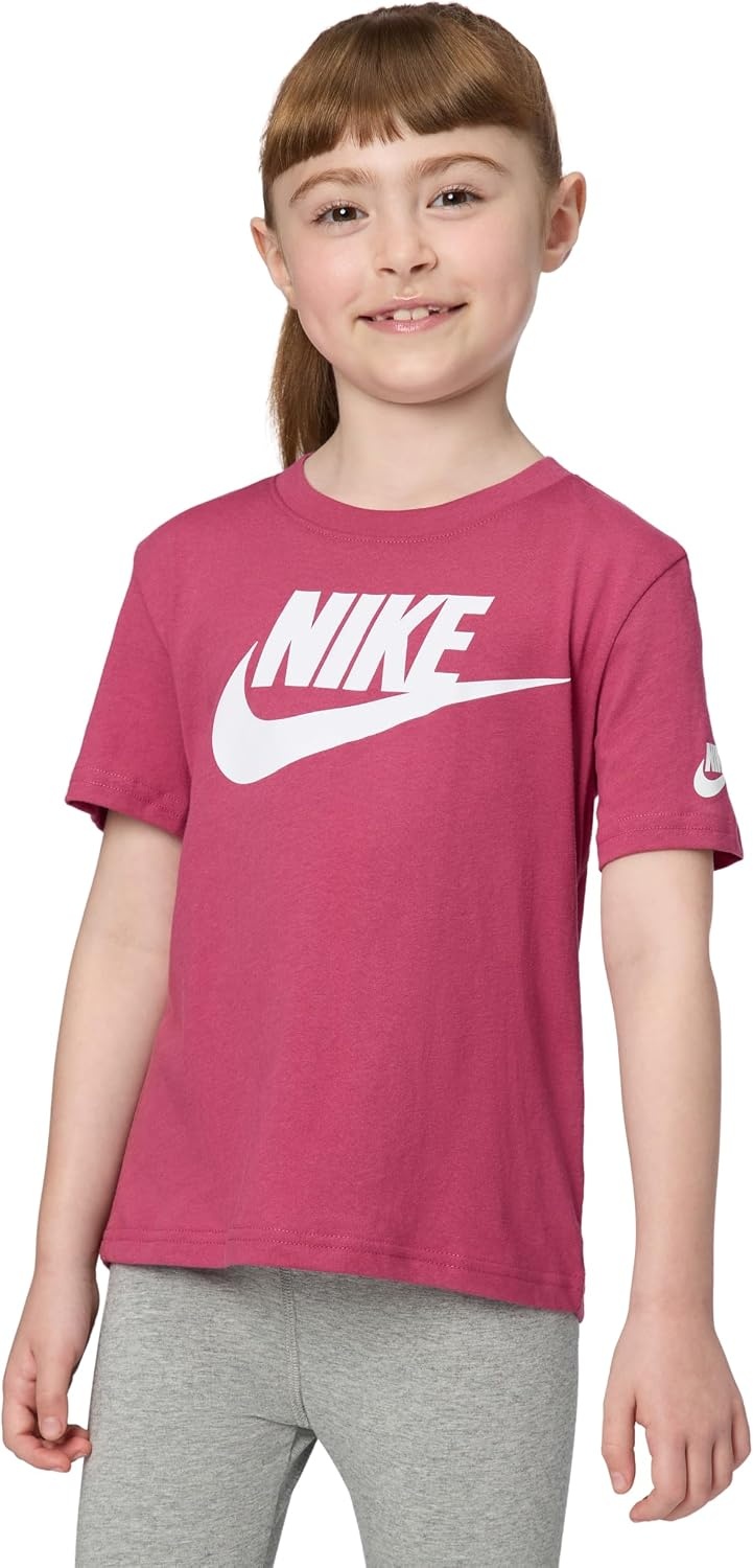image:imageNike Kids Sportswear Club TShirt Large Swoosh LogoSweet Beet