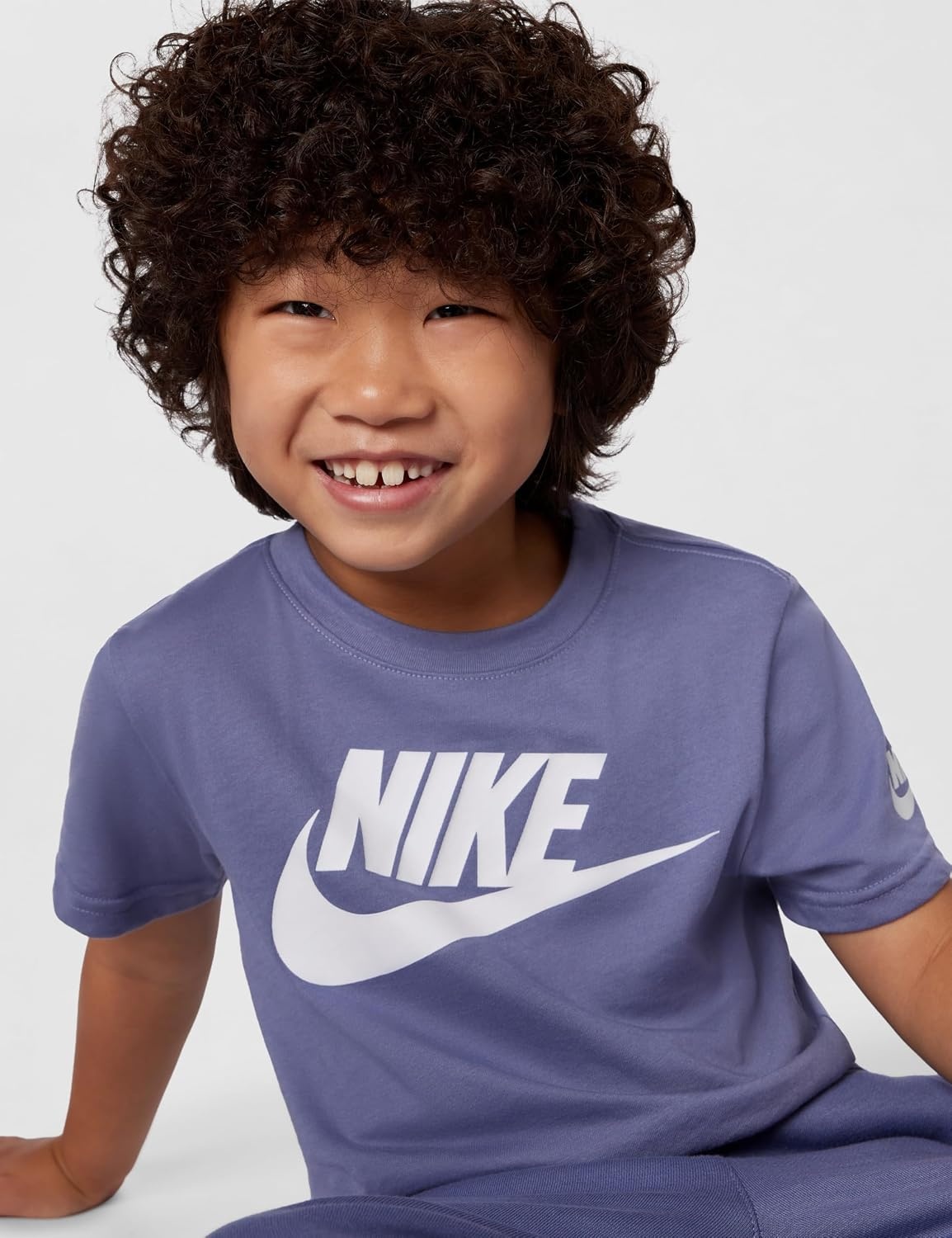 image:imageNike Kids Sportswear Club TShirt Large Swoosh LogoWorld Indigo