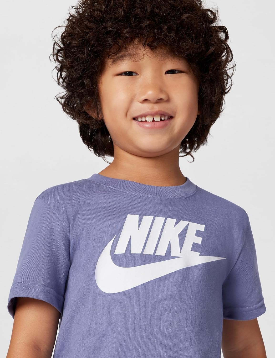 image:imageNike Kids Sportswear Club TShirt Large Swoosh LogoWorld Indigo