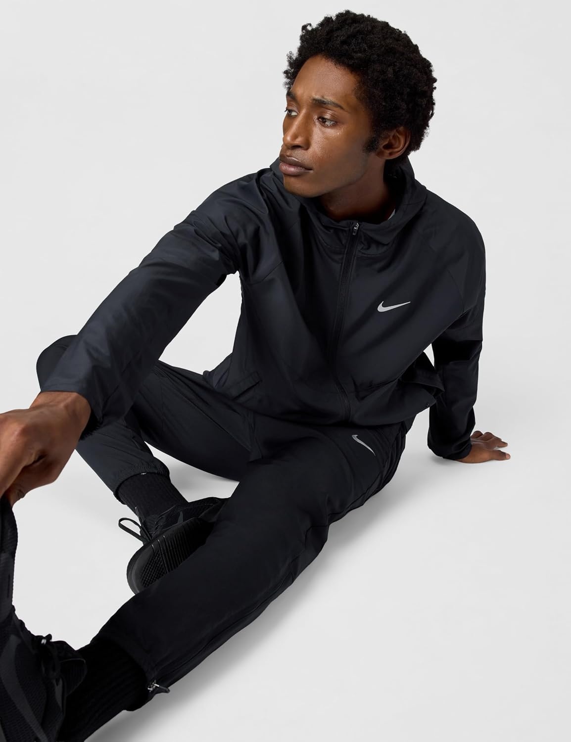 image:imageNike Mens Challenger DriFIT Woven Running PantsBlackBlackReflective Silver