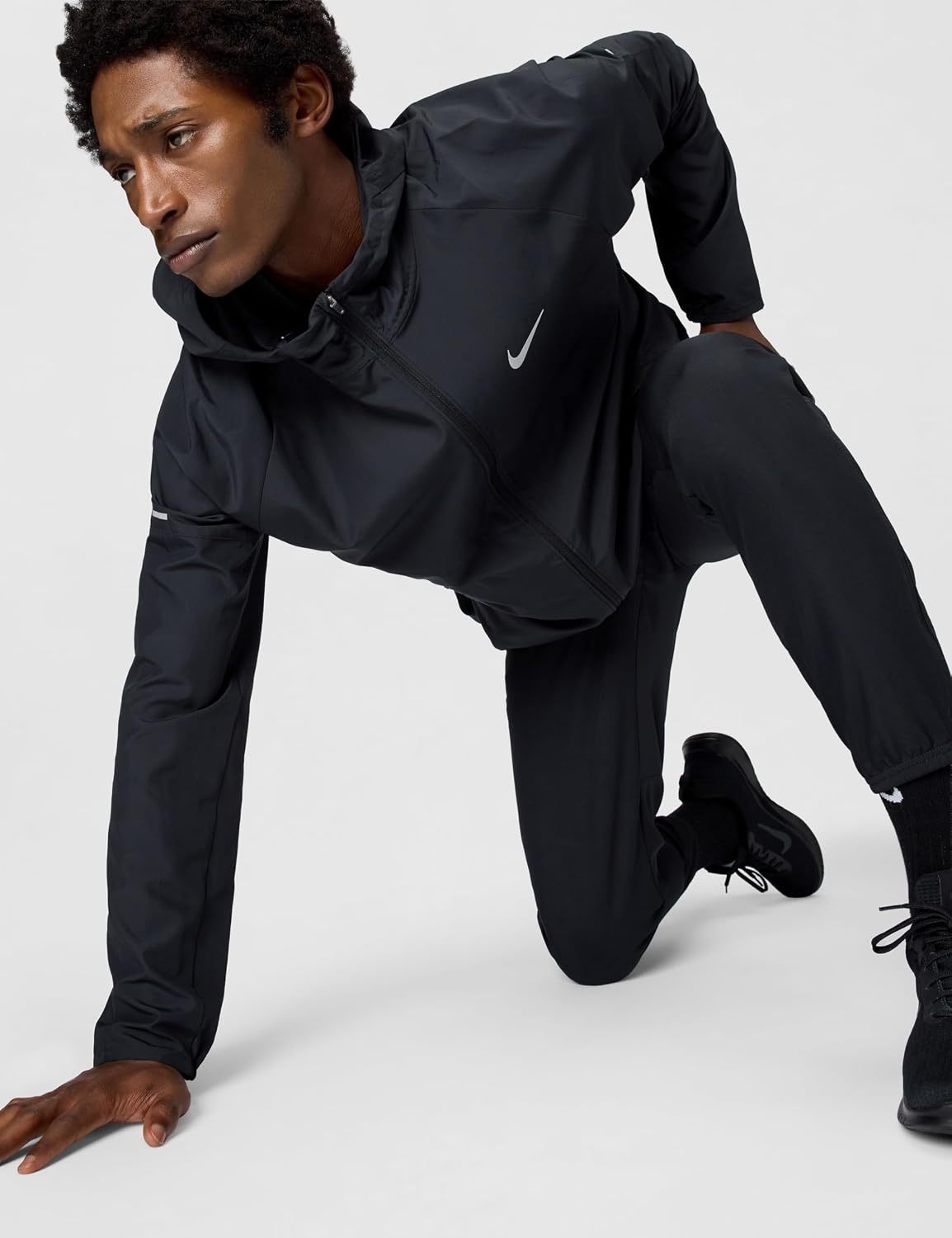image:imageNike Mens Challenger DriFIT Woven Running PantsBlackBlackReflective Silver