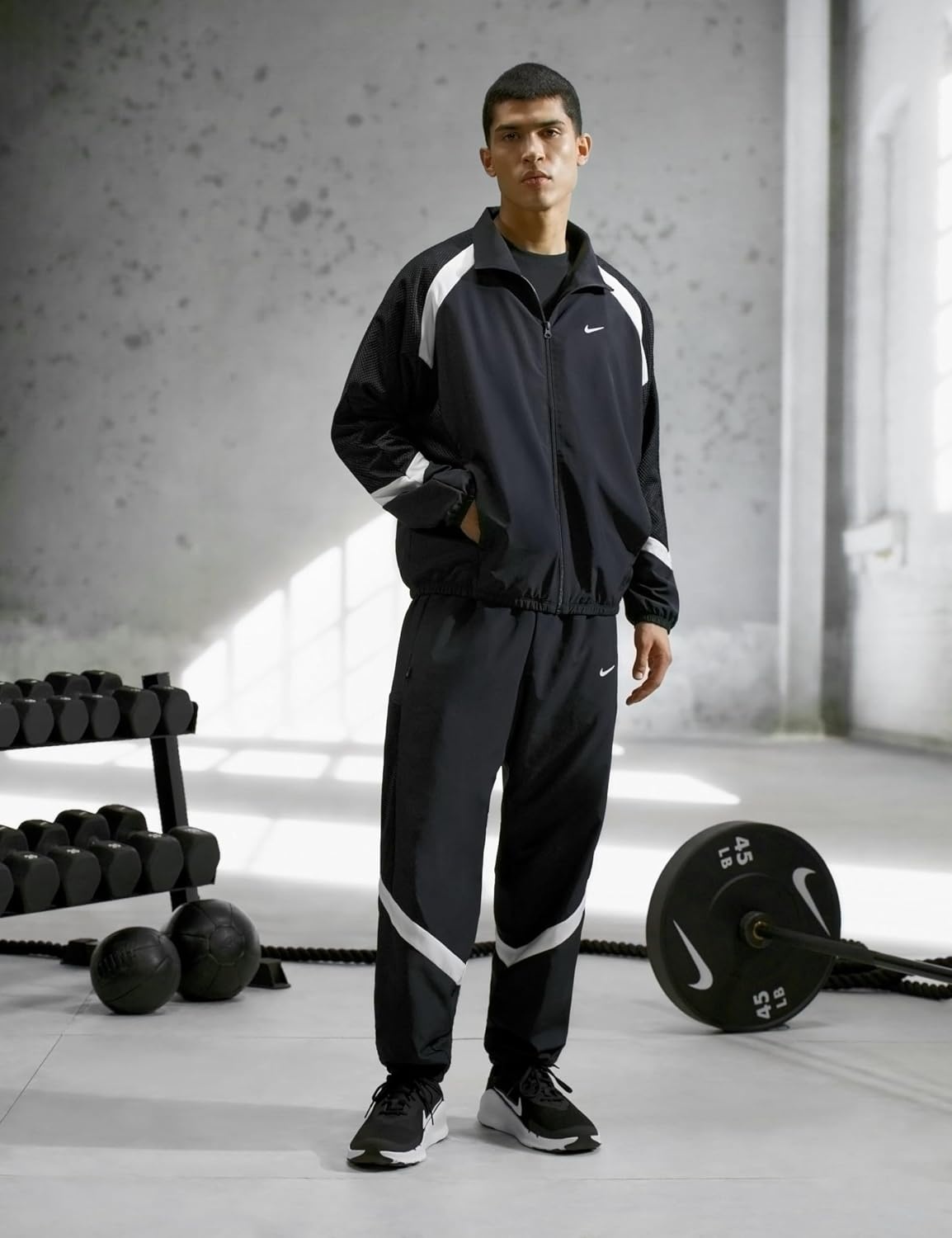 image:imageNike Mens Icon Woven Basketball PantsBlackBlackWhiteWhite