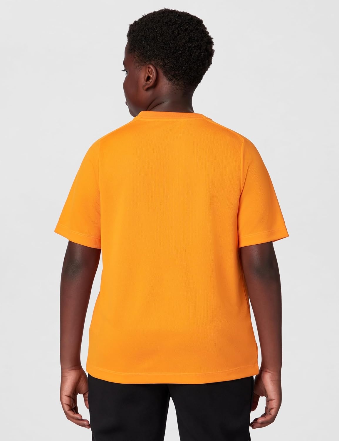 image:imageNike Unisex Big Kids Multi DriFIT ShortSleeve Training Top Large Swoosh Logo Boys and GirlsBright CeramicWhite