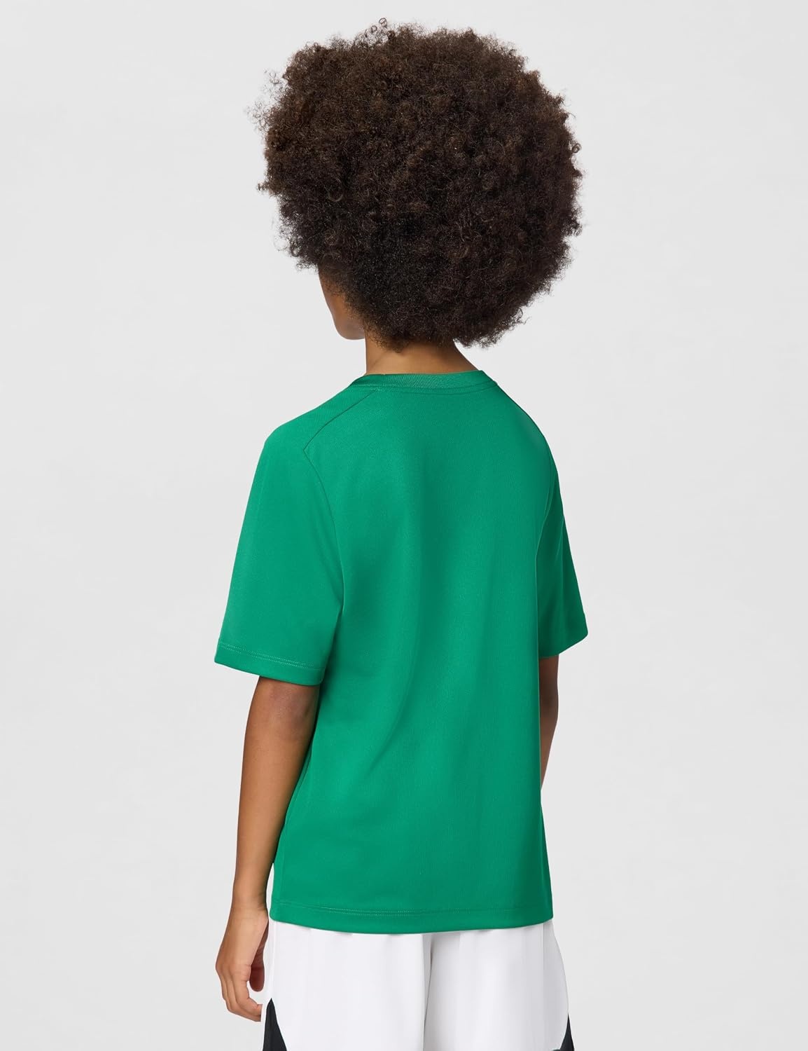 image:imageNike Unisex Big Kids Multi DriFIT ShortSleeve Training Top Large Swoosh Logo Boys and GirlsMalachiteWhite
