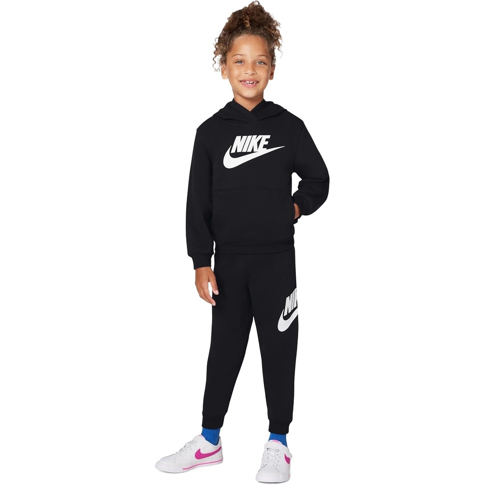 image:imageNike Baby Sportswear Club Fleece Pullover Hoodie and Joggers 2Piece Outfit Set Large Swoosh LogoBlackMetallic Gold