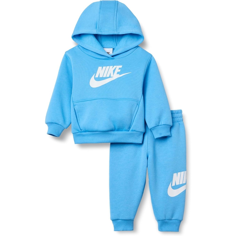 image:imageNike Baby Sportswear Club Fleece Pullover Hoodie and Joggers 2Piece Outfit Set Large Swoosh LogoUniversity Blue