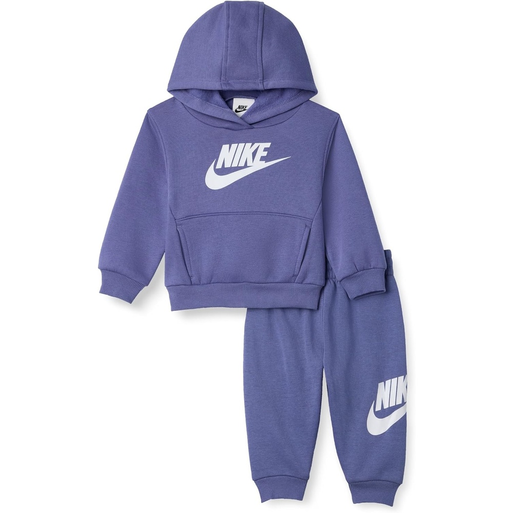 image:imageNike Baby Sportswear Club Fleece Pullover Hoodie and Joggers 2Piece Outfit Set Large Swoosh LogoWorld Indigo