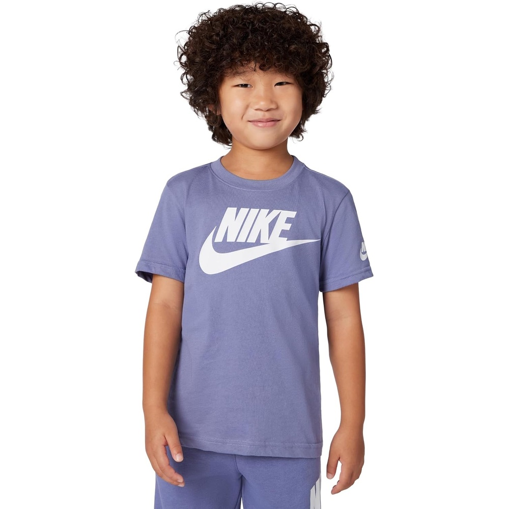image:imageNike Kids Sportswear Club TShirt Large Swoosh LogoWorld Indigo