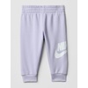 Nike Baby Sportswear Club Fleece Pullover Hoodie and Joggers 2-Piece Outfit Set (Large Swoosh Logo)(Ghost)