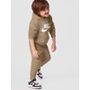 Nike Baby Sportswear Club Fleece Pullover Hoodie and Joggers 2-Piece Outfit Set (Large Swoosh Logo)(Hemp)