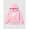 Nike Baby Sportswear Club Fleece Pullover Hoodie and Joggers 2-Piece Outfit Set (Large Swoosh Logo)(Medium Soft Pink)