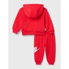 Nike Baby Sportswear Club Fleece Pullover Hoodie and Joggers 2-Piece Outfit Set (Large Swoosh Logo)(University Red)