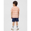 Nike Boys’ Striped Sportswear Club T-Shirt and Shorts 2-Piece Outfit Set(Apricot)