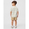Nike Boys’ Striped Sportswear Club T-Shirt and Shorts 2-Piece Outfit Set(Coconut Milk)