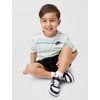 Nike Boys’ Striped Sportswear Club T-Shirt and Shorts 2-Piece Outfit Set(Glacier)