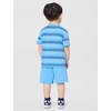 Nike Boys’ Striped Sportswear Club T-Shirt and Shorts 2-Piece Outfit Set(University Blue)