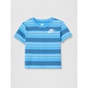 Nike Boys’ Striped Sportswear Club T-Shirt and Shorts 2-Piece Outfit Set(University Blue)