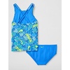 Nike Girls’ Spiderback Tankini Set(Blue Crystal)