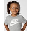 Nike Kids’ Sportswear Club T-Shirt (Large Swoosh Logo)(Dark Grey Heather)